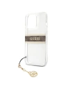 Buy Guess GUHCP13XKB4GBR Apple iPhone 13 Pro Max Transparent hardcase 4G Brown Strap Charm - GUE1342CL - {ean13} - Home Screen Store Europe