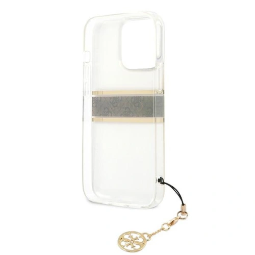 Buy Guess GUHCP13XKB4GBR Apple iPhone 13 Pro Max Transparent hardcase 4G Brown Strap Charm - GUE1342CL - {ean13} - Home Screen Store Europe
