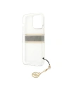 Buy Guess GUHCP13XKB4GBR Apple iPhone 13 Pro Max Transparent hardcase 4G Brown Strap Charm - GUE1342CL - {ean13} - Home Screen Store Europe