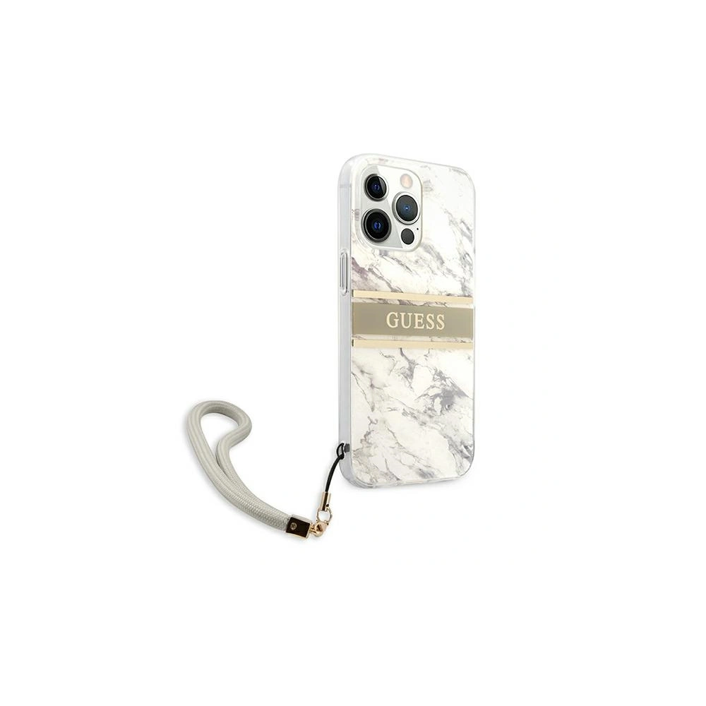 Etui Guess GUHCP13XKMABGR Apple iPhone 13 Pro Max szary/grey hardcase Marble Strap Collection