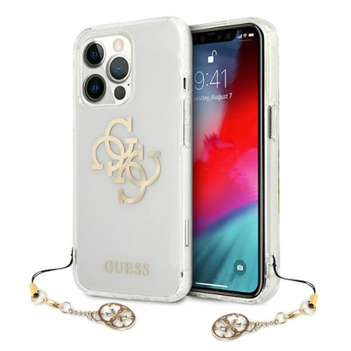 Kup Case Guess GUHCP13XKS4GGO Apple iPhone 13 Pro Max Transparent hardcase 4G Gold Charms Collection - GUE1344CL - {ean13} - Sklep Home Screen