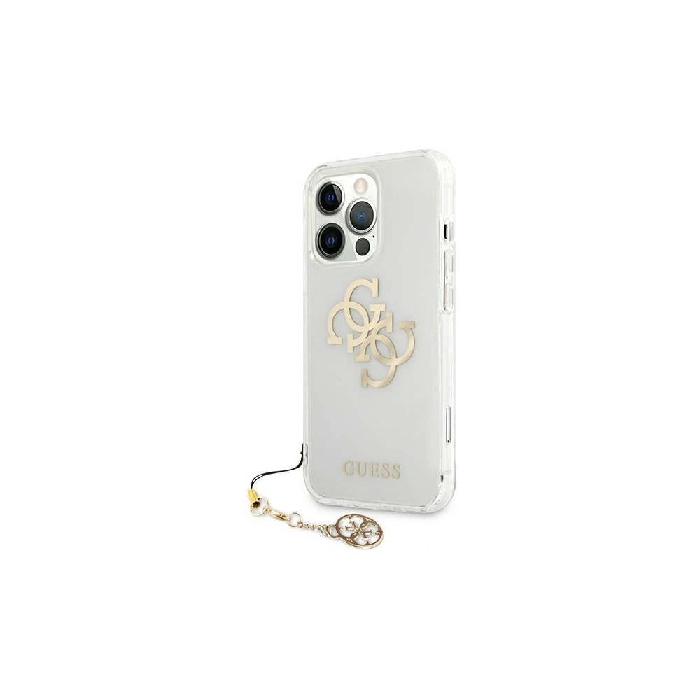 Etui Guess GUHCP13XKS4GGO Apple iPhone 13 Pro Max Transparent hardcase 4G Gold Charms Collection