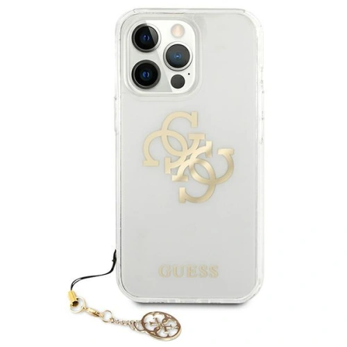 Buy Guess GUHCP13XKS4GGO Apple iPhone 13 Pro Max Transparent hardcase 4G Gold Charms Collection - GUE1344CL - {ean13} - Home Screen Store Europe