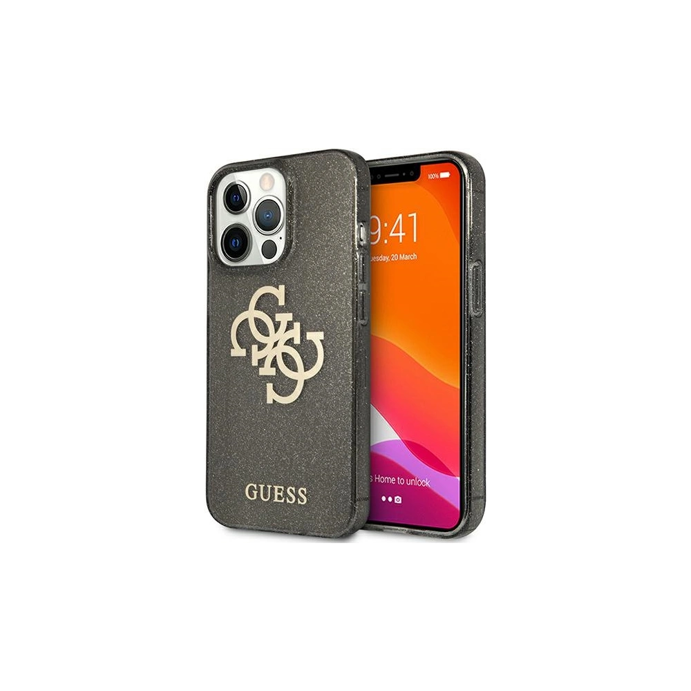 Etui Guess GUHCP13XPCUGL4GBK Apple iPhone 13 Pro Max czarny/black hard case Glitter 4G Big Logo