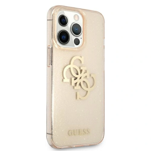 Kup Case Guess GUHCP13XPCUGL4GGO Apple iPhone 13 Pro Max gold/hartes Gehäuse Glitter 4G Big Logo - GUE1346GLD - {ean13} - Sklep Home Screen