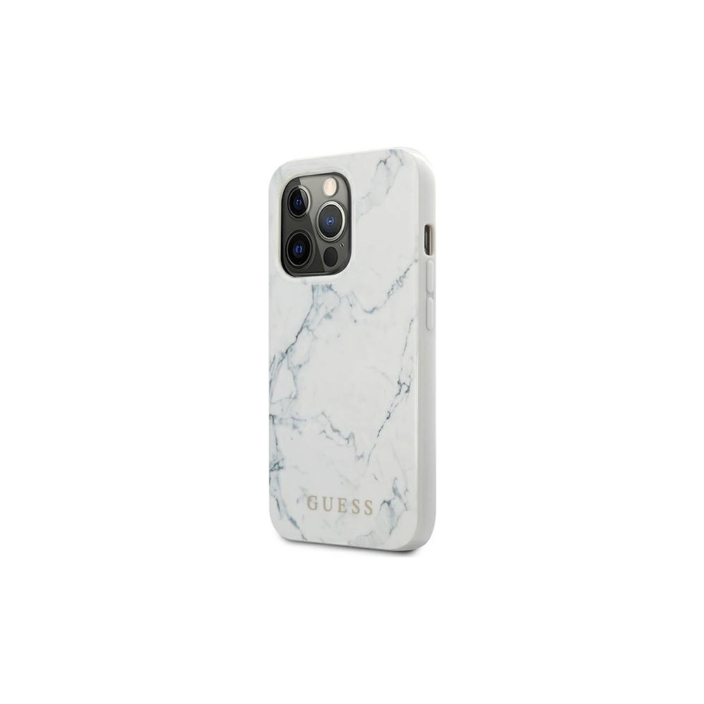 Etui Guess GUHCP13XPCUMAWH Apple iPhone 13 Pro Max biały/white hardcase Marble