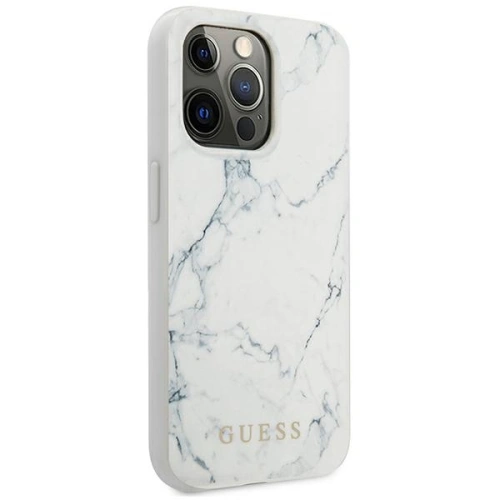 Kup Etui Guess GUHCP13XPCUMAWH Apple iPhone 13 Pro Max biały/white hardcase Marble - GUE1348WHT - {ean13} - Sklep Home Screen