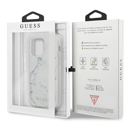 Kup Etui Guess GUHCP13XPCUMAWH Apple iPhone 13 Pro Max biały/white hardcase Marble - GUE1348WHT - {ean13} - Sklep Home Screen