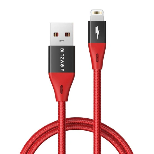 Kup Lightning-Kabel BlitzWolf BW-MF9 Pro, MFI, 2.4A, 0.9m (rot) - BLZ389 - {ean13} - Sklep Home Screen