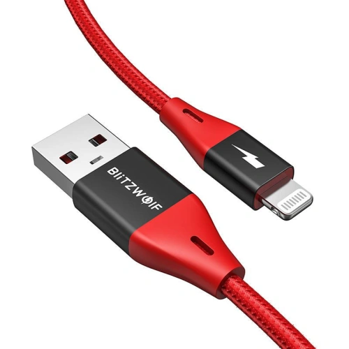 Kup Lightning-Kabel BlitzWolf BW-MF9 Pro, MFI, 2.4A, 0.9m (rot) - BLZ389 - {ean13} - Sklep Home Screen