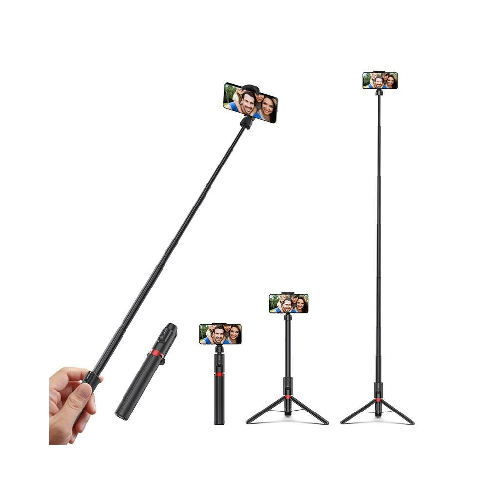 Selfie stick, statyw Bluetooth BlitzWolf BW-BS10 Plus do smartfonów (czarny)