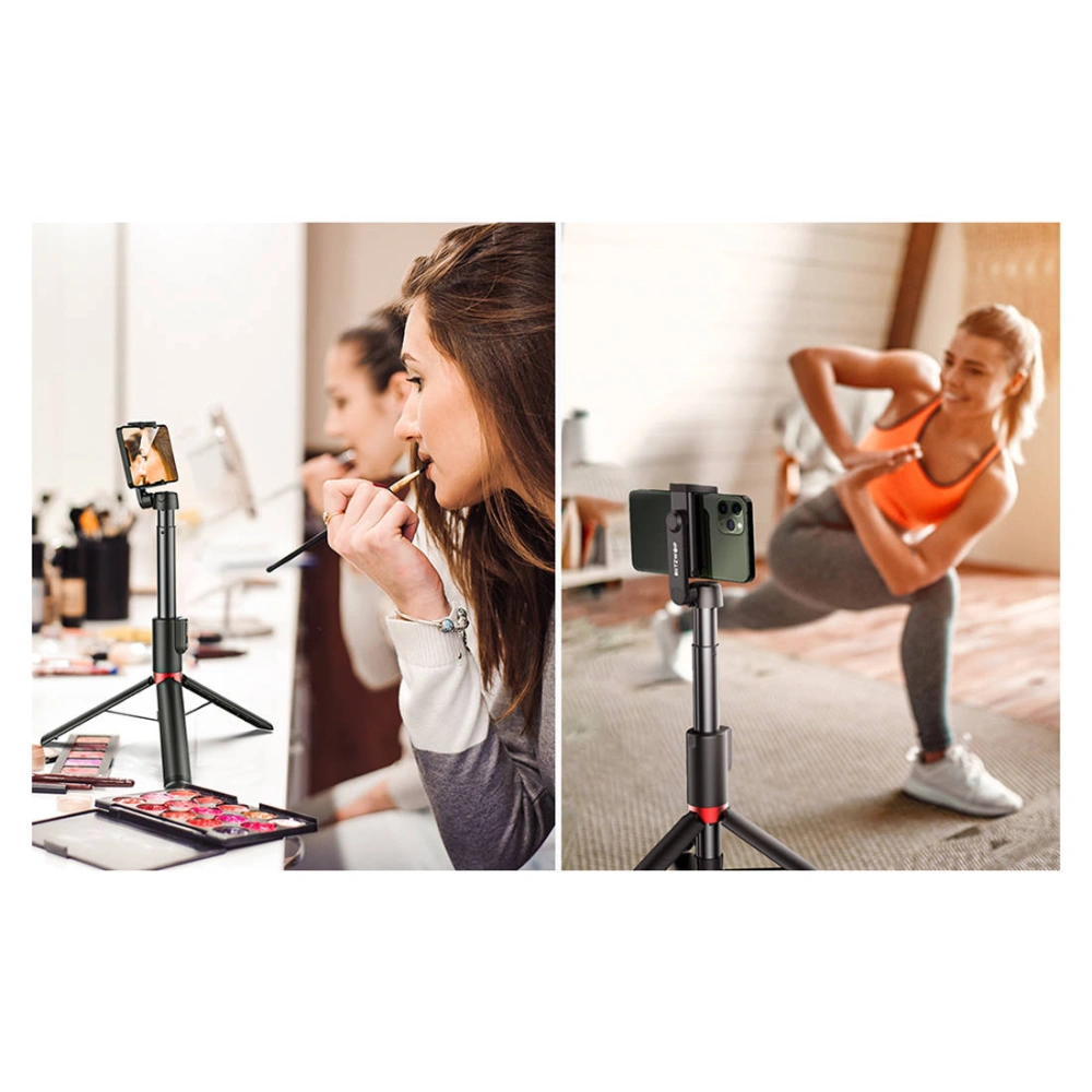 Selfie stick, statyw Bluetooth BlitzWolf BW-BS10 Plus do smartfonów (czarny)