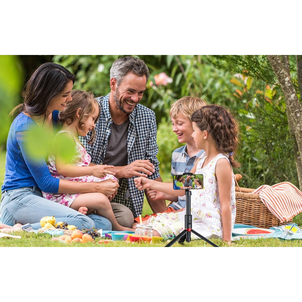 Selfie stick, statyw Bluetooth BlitzWolf BW-BS10 Plus do smartfonów (czarny)