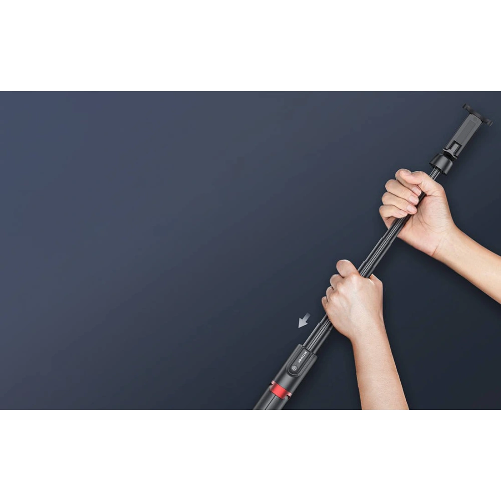Selfie stick, statyw Bluetooth BlitzWolf BW-BS10 Plus do smartfonów (czarny)