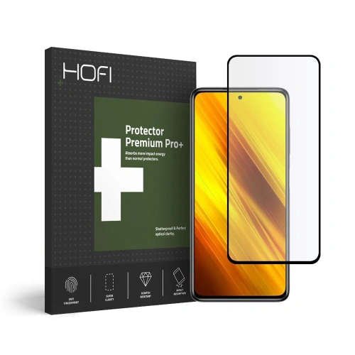 Kup Gehärtetes Glas Hofi Full Pro+ POCO X3 Pro/X3 NFC Schwarz - HOFI089BLK - {ean13} - Sklep Home Screen