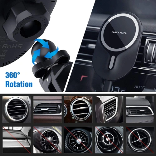 Kup Upevnění do auta Nillkin Magnetic MagSafe Vent Car Mount Black - NLK024BLK - {ean13} - Sklep Home Screen
