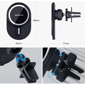 Kup Uchwyt samochodowy Nillkin Magnetic MagSafe Vent Car Mount Black - NLK024BLK - {ean13} - Sklep Home Screen