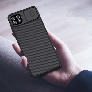 Kup Etui Nillkin CamShield Samsung Galaxy A22 5G Fekete - NLK028BLK - {ean13} - Sklep Home Screen