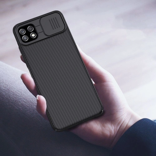 Kup Case Nillkin CamShield Samsung Galaxy A22 5G Schwarz - NLK028BLK - {ean13} - Sklep Home Screen