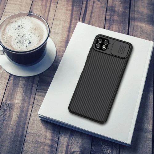 Kup Etui Nillkin CamShield Samsung Galaxy A22 5G Fekete - NLK028BLK - {ean13} - Sklep Home Screen