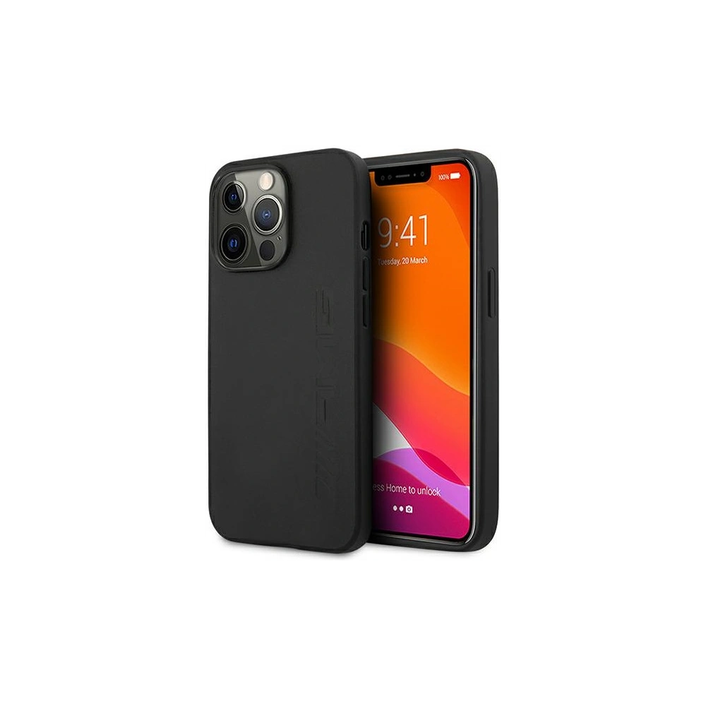 Etui Mercedes AMG AMHCP13LDOLBK Apple iPhone 13 Pro czarny/black hardcase Leather Hot Stamped