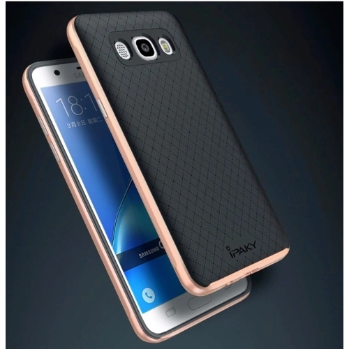 iPaky Premium Hybrid  Galaxy J5 2016 Silver + Glass Screen Protector