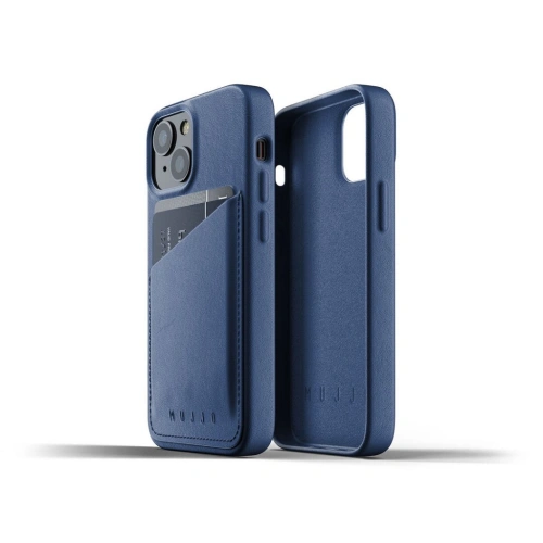 Kup Etui Mujjo Full Leather Wallet Case Apple iPhone 13 mini (niebieskie) - MUJ079BLU - {ean13} - Sklep Home Screen