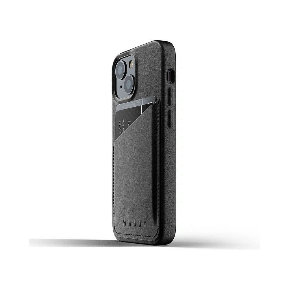 Etui Mujjo Full Leather Wallet Case Apple iPhone 13 mini (czarne)