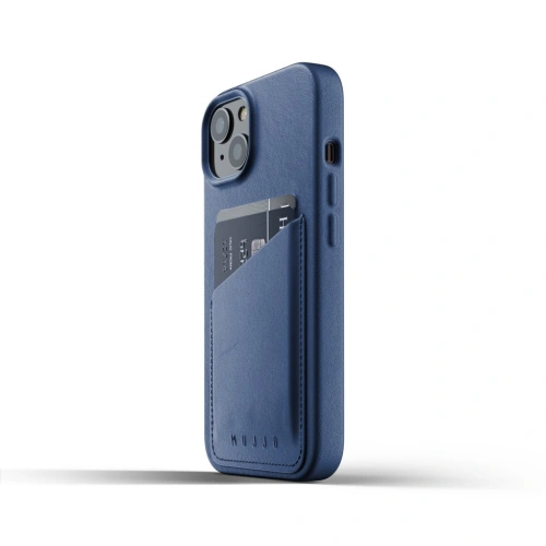 Buy Mujjo Full Leather Wallet Case Apple iPhone 13 (blue) - MUJ073BLU - {ean13} - Home Screen Store Europe