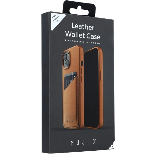 Kup Etui Mujjo Full Leather Wallet Case Apple iPhone 13 (brązowe) - MUJ071BR - {ean13} - Sklep Home Screen