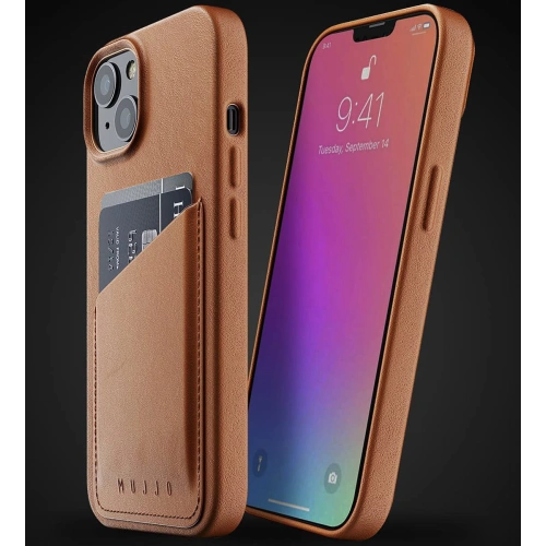 Kup Etui Mujjo Full Leather Wallet Case Apple iPhone 13 (brązowe) - MUJ071BR - {ean13} - Sklep Home Screen