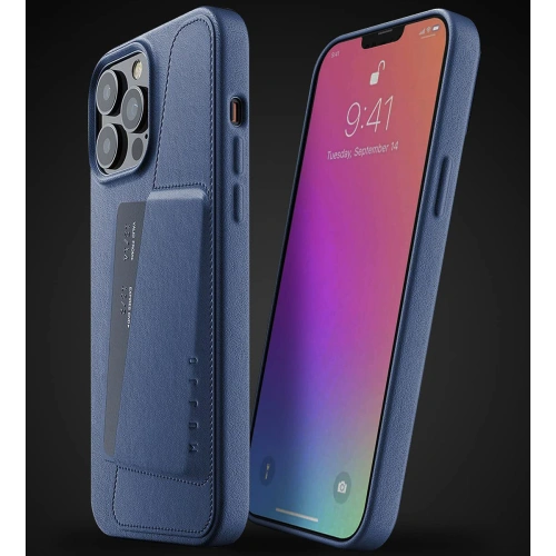 Kup Etui Mujjo Full Leather Wallet Case Apple iPhone 13 Pro Max (niebieskie) - MUJ067BLU - {ean13} - Sklep Home Screen