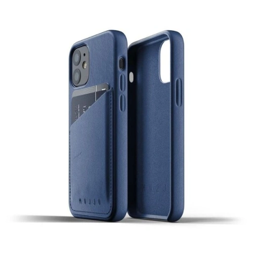 Kup Etui Mujjo Full Leather Wallet Case Apple iPhone 12 mini (albastru) - MUJ055BLU - {ean13} - Sklep Home Screen