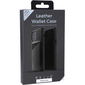 Kup Etui Mujjo Full Leather Wallet Case Apple iPhone 12 mini (czarne) - MUJ054BLK - {ean13} - Sklep Home Screen