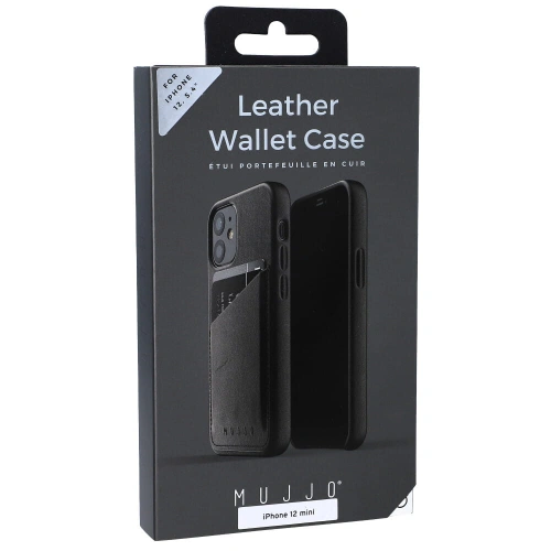 Kup Etui Mujjo Full Leather Wallet Case Apple iPhone 12 mini (czarne) - MUJ054BLK - {ean13} - Sklep Home Screen