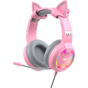 Buy Havit GAMENOTE H2233D RGB USB+3.5mm gaming headphones (pink) - HVT086PNK - {ean13} - Home Screen Store Europe