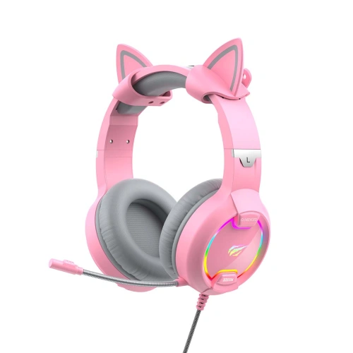 Kup Gaming-Headset Havit GAMENOTE H2233D RGB USB+3.5mm (rosa) - HVT086PNK - {ean13} - Sklep Home Screen