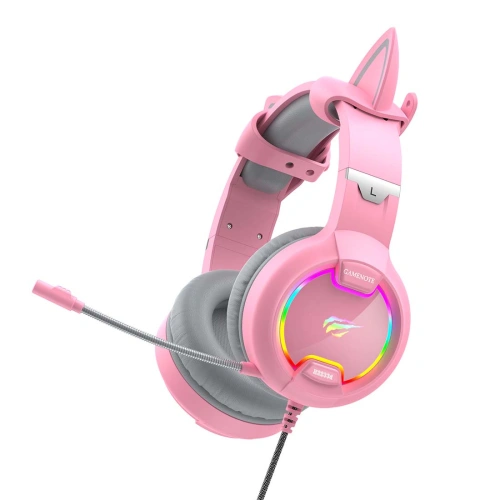 Kup Gaming-Headset Havit GAMENOTE H2233D RGB USB+3.5mm (rosa) - HVT086PNK - {ean13} - Sklep Home Screen
