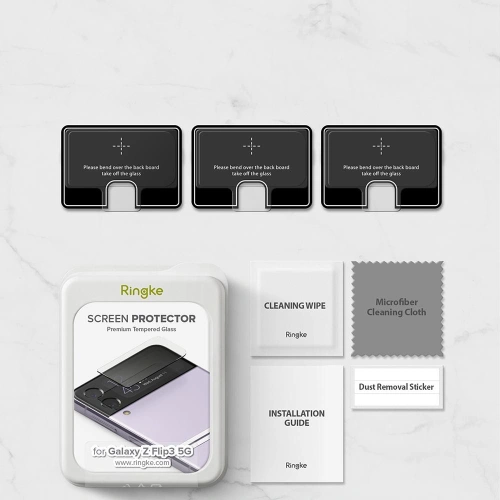 Kup Szkło hartowane na mały ekran Ringke Cover Display Glass Samsung Galaxy Z Flip 3 [3 PACK] - RGK1486 - {ean13} - Sklep Home Screen