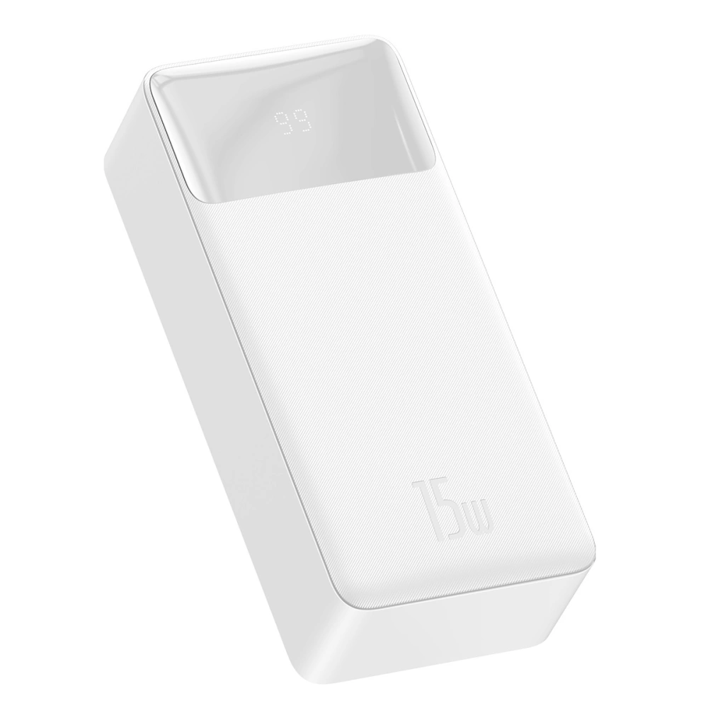 PowerBank Baseus Bipow 30000mAh, 2xUSB, USB-C, 15W (biały)