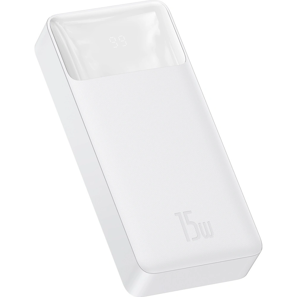 PowerBank Baseus Bipow 20000mAh, 2xUSB, USB-C, 15W (biały)