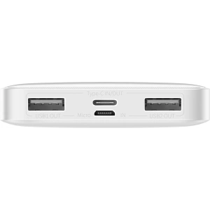 PowerBank Baseus Bipow 10000mAh, 2xUSB, USB-C, 15W (biały)