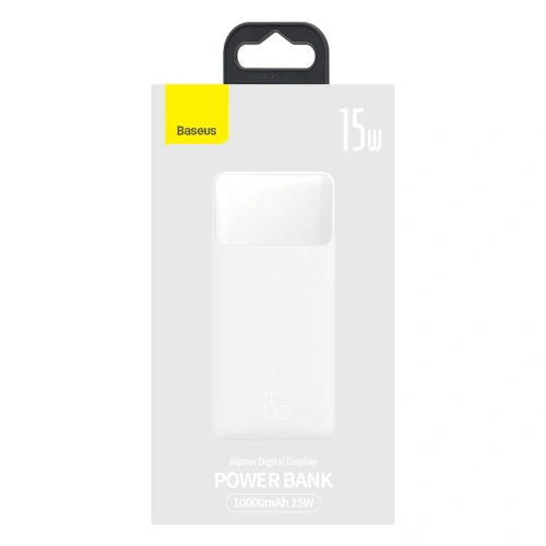 Kup PowerBank Baseus Bipow 10000mAh, 2xUSB, USB-C, 15W (weiß) - BSU2894WHT - {ean13} - Sklep Home Screen