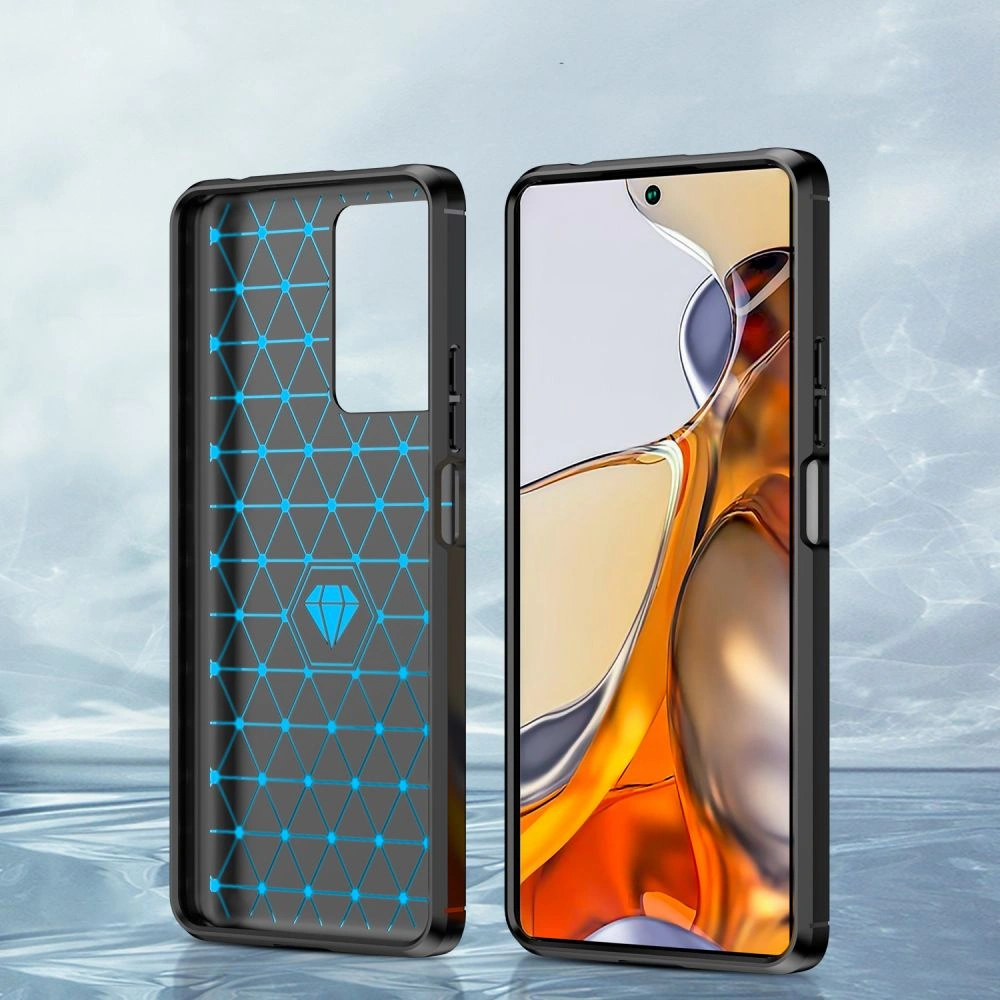 Etui Tech-Protect TPUCarbon Xiaomi 11T/Pro Black