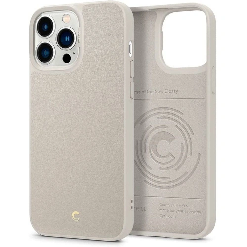 Kup Case Spigen Cyrill Leather Brick Apple iPhone 13 Pro Creme - SPN1922CRE - {ean13} - Sklep Home Screen