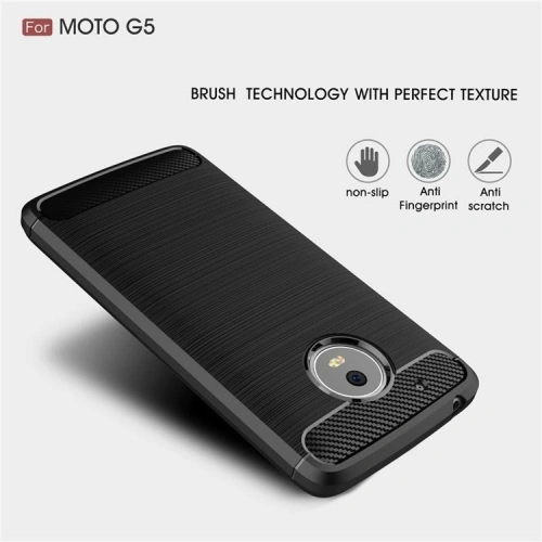 Kup Etui HS Case SOLID TPU Moto G5 Plus Negru + Sticlă - HSC018 - {ean13} - Sklep Home Screen