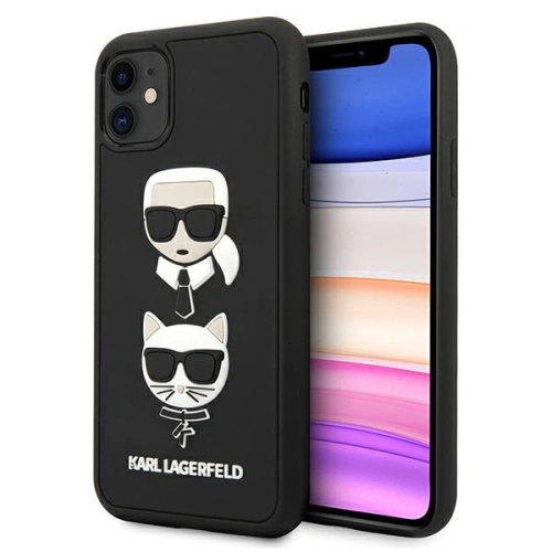 Kup Etui Karl Lagerfeld KLHCN61IK3DKC Apple iPhone 11 negru/black hardcase 3D Rubber Karl`s&Choupette - KLD701BLK - {ean13} - Sklep Home Screen