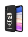 Etui Karl Lagerfeld KLHCN61IK3DKC Apple iPhone 11 černý/black hardcase 3D Rubber Karl`s&Choupette