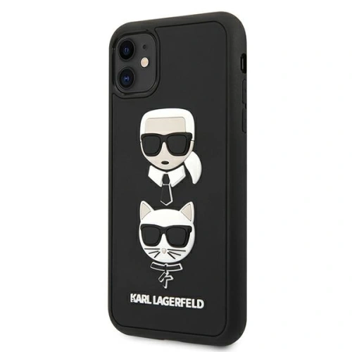 Kup Etui Karl Lagerfeld KLHCN61IK3DKC Apple iPhone 11 černý/black hardcase 3D Rubber Karl`s&Choupette - KLD701BLK - {ean13} - Sklep Home Screen