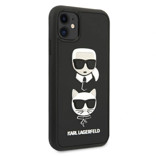Kup Etui Karl Lagerfeld KLHCN61IK3DKC Apple iPhone 11 negru/black hardcase 3D Rubber Karl`s&Choupette - KLD701BLK - {ean13} - Sklep Home Screen